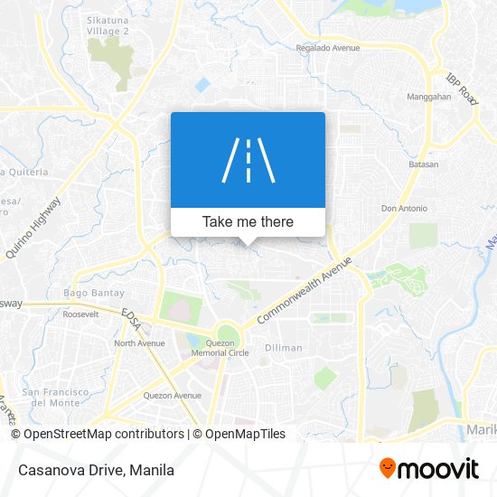 Casanova Drive map