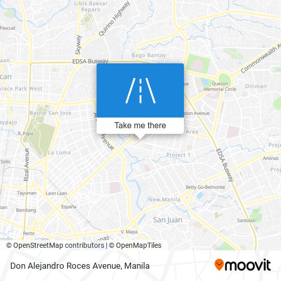 Don Alejandro Roces Avenue map