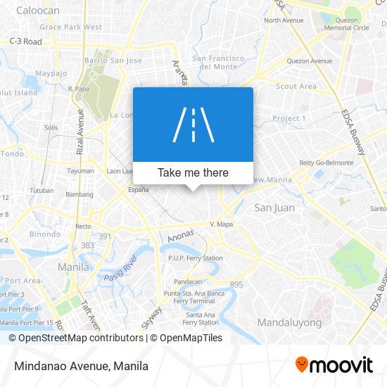 Mindanao Avenue map