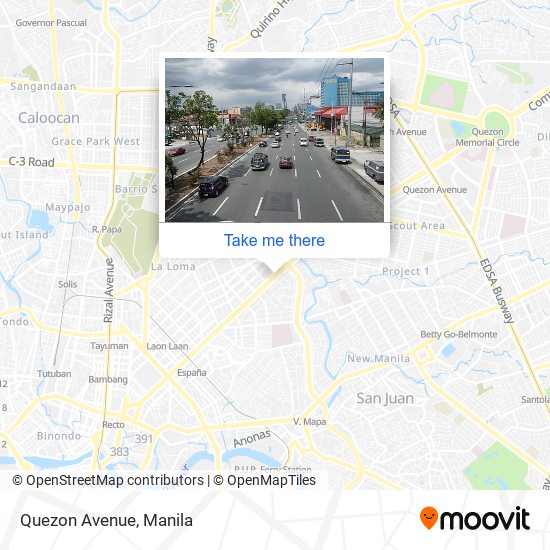 Quezon Avenue map
