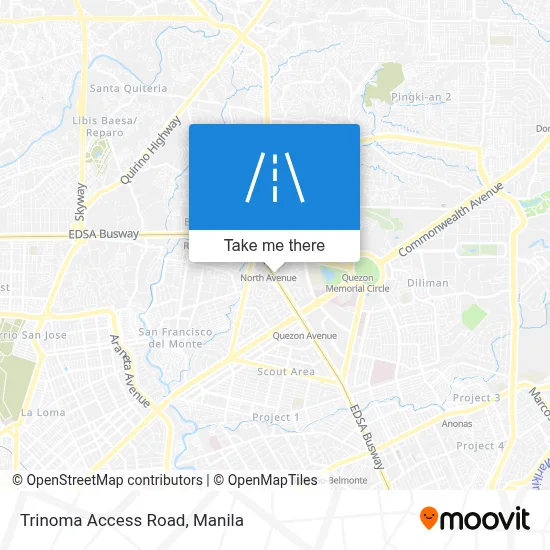 Trinoma Access Road map