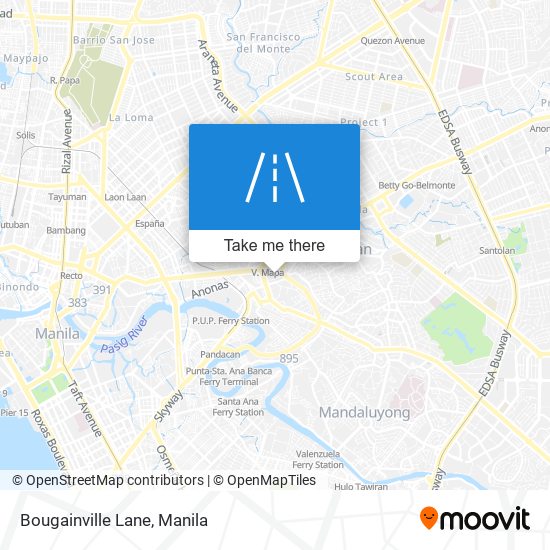 Bougainville Lane map