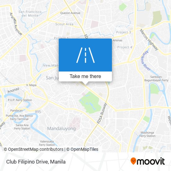 Club Filipino Drive map