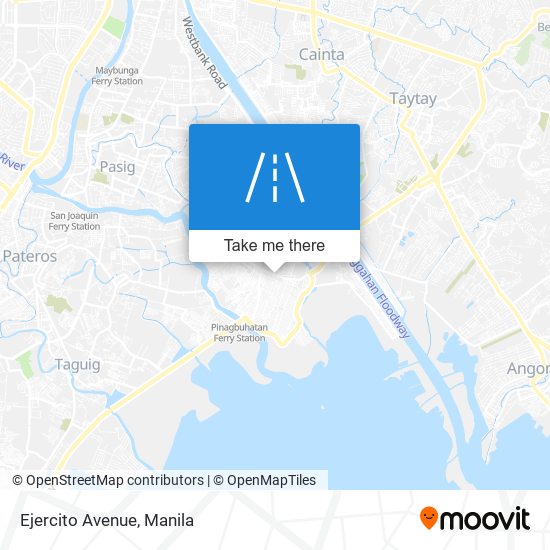 Ejercito Avenue map