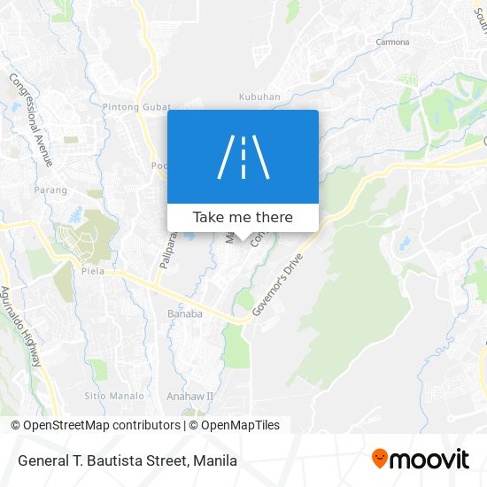 General T. Bautista Street map