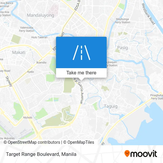 Target Range Boulevard map