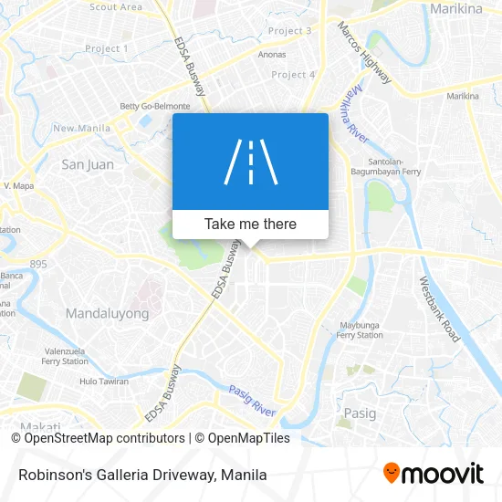 Robinson's Galleria Driveway map