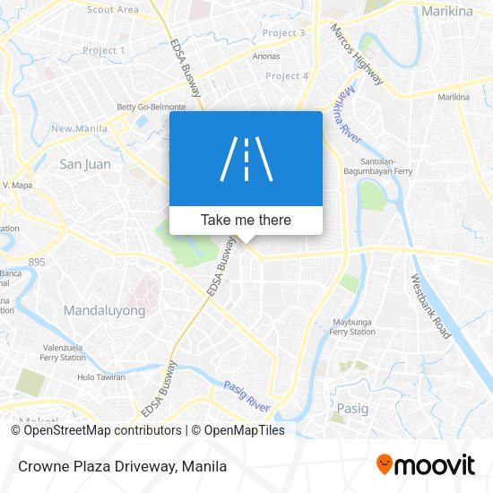 Crowne Plaza Driveway map