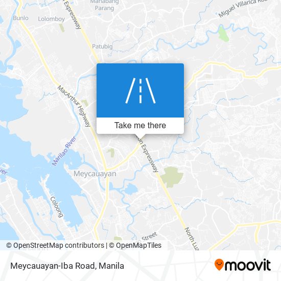 Meycauayan-Iba Road map