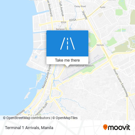 Terminal 1 Arrivals map