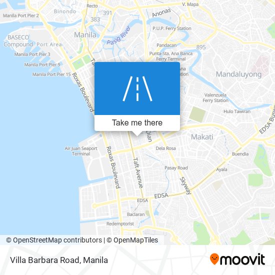 Villa Barbara Road map