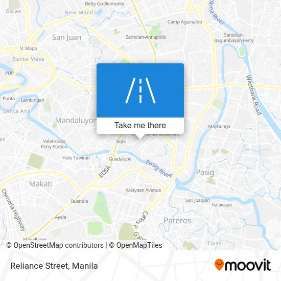 Reliance Street map