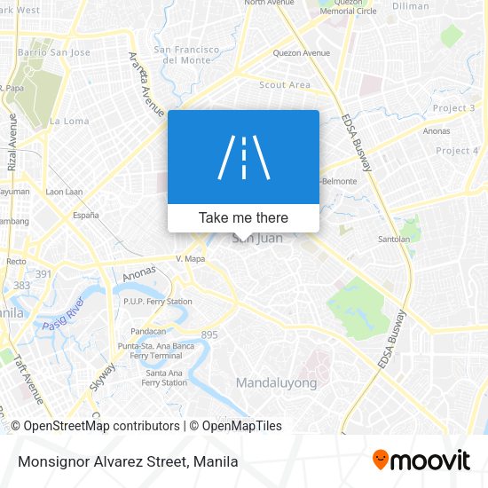 Monsignor Alvarez Street map