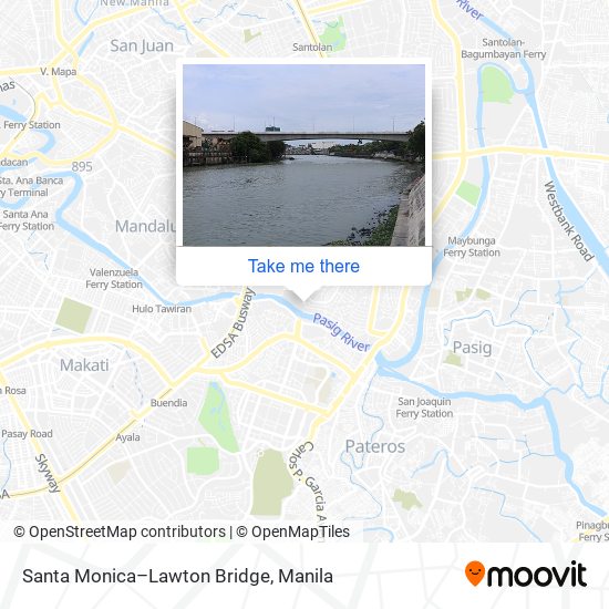 Santa Monica–Lawton Bridge map