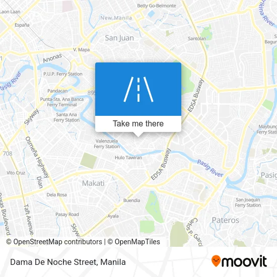 Dama De Noche Street map