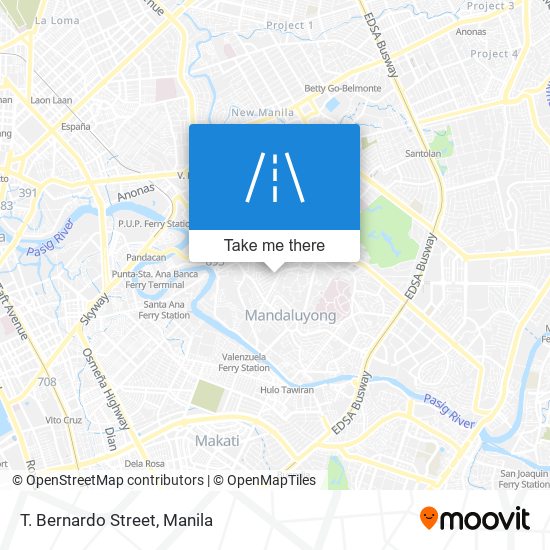 T. Bernardo Street map