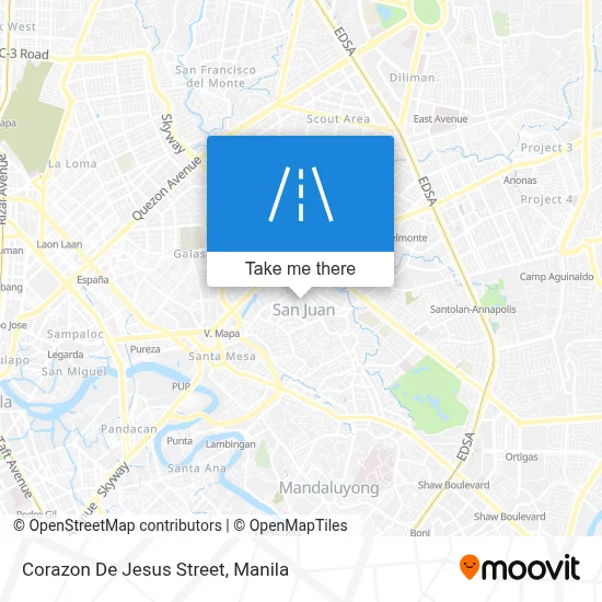 Corazon De Jesus Street map