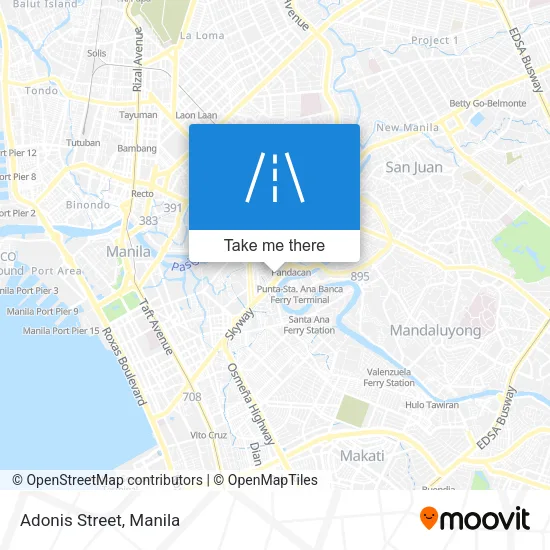 Adonis Street map