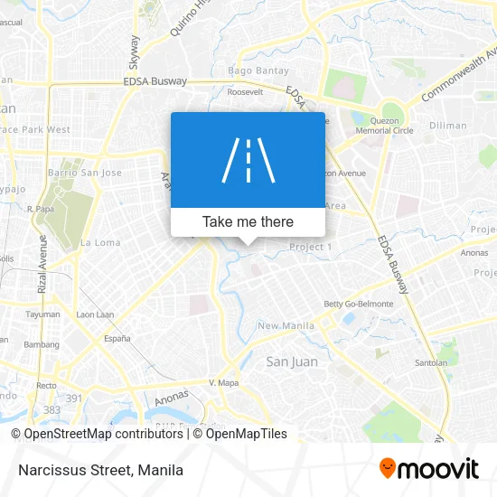 Narcissus Street map