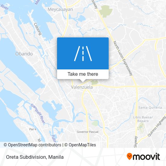 Oreta Subdivision map