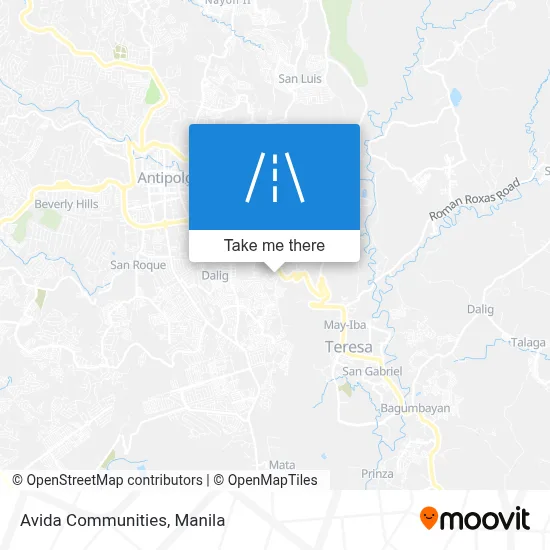 Avida Communities map