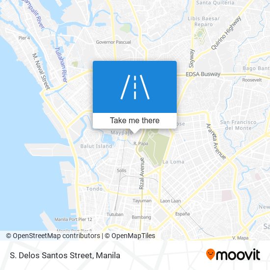 S. Delos Santos Street map