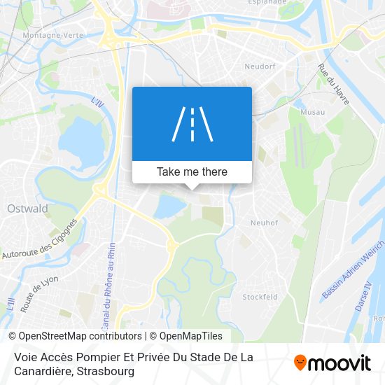 Voie Accès Pompier Et Privée Du Stade De La Canardière map