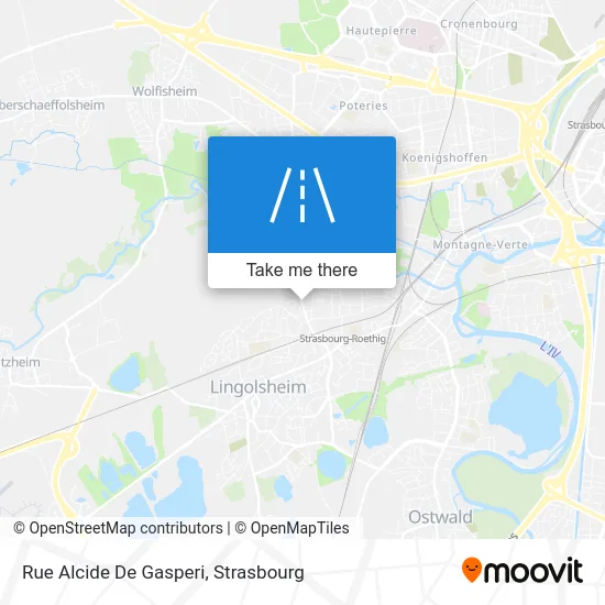 Rue Alcide De Gasperi map