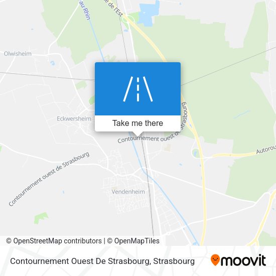 Contournement Ouest De Strasbourg map