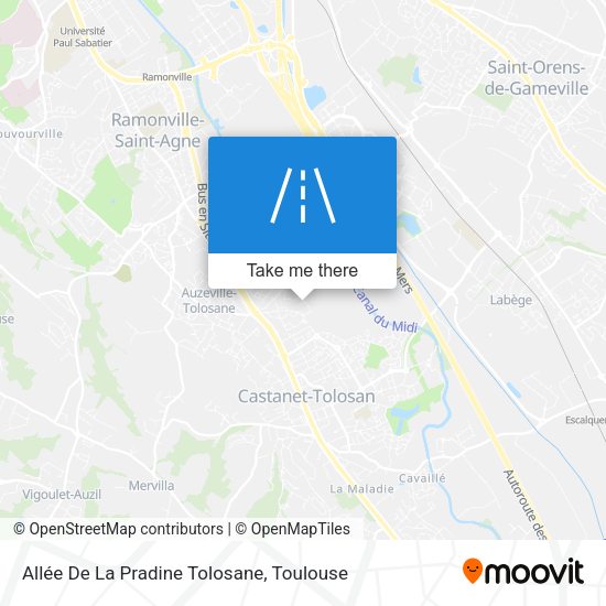 Allée De La Pradine Tolosane map