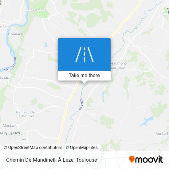 Chemin De Mandinelli À Lèze map
