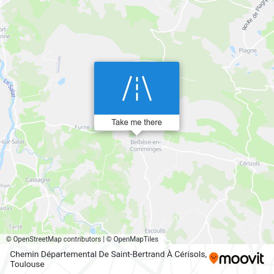 Chemin Départemental De Saint-Bertrand À Cérisols map