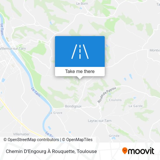Chemin D'Engourg À Rouquette map