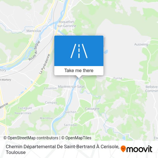 Chemin Départemental De Saint-Bertrand À Cerisole map