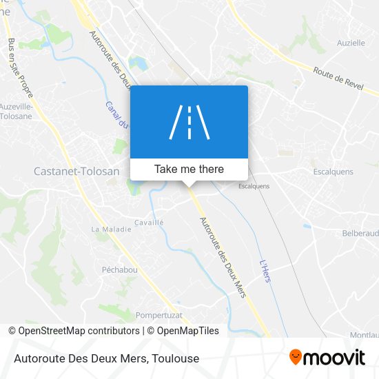 Autoroute Des Deux Mers map