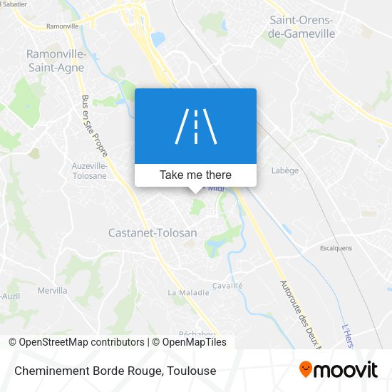 Cheminement Borde Rouge map