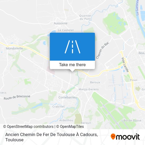 Ancien Chemin De Fer De Toulouse À Cadours map