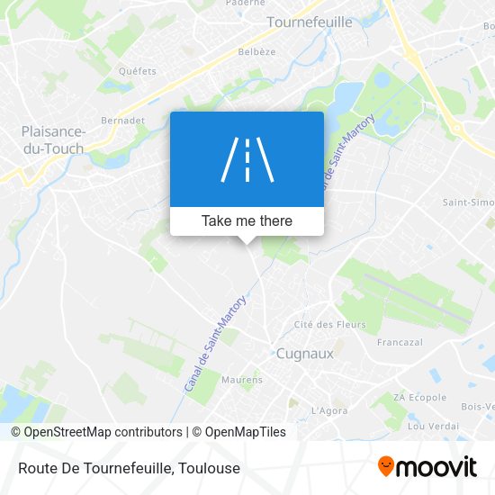 Route De Tournefeuille map