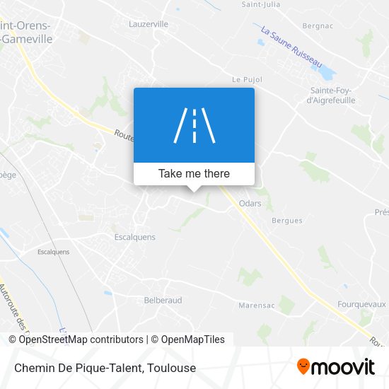 Chemin De Pique-Talent map