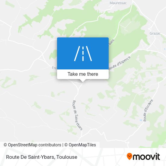 Route De Saint-Ybars map
