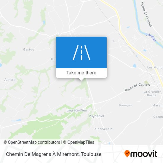 Chemin De Magrens À Miremont map