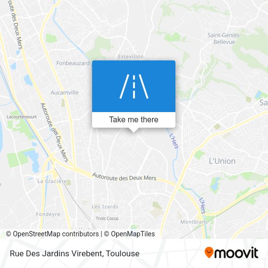 Rue Des Jardins Virebent map