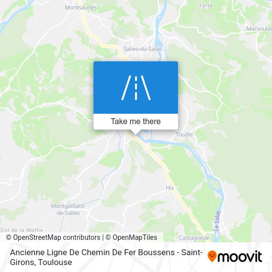 Ancienne Ligne De Chemin De Fer Boussens - Saint-Girons map