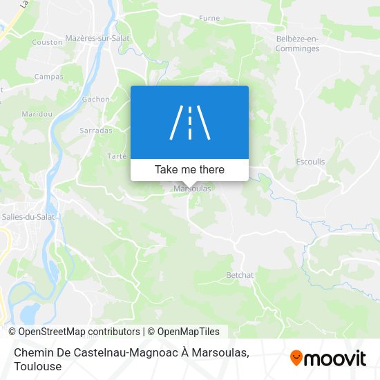 Chemin De Castelnau-Magnoac À Marsoulas map