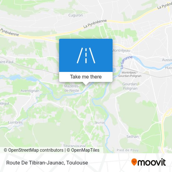 Route De Tibiran-Jaunac map