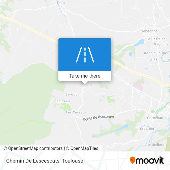 Chemin De Lescescats map