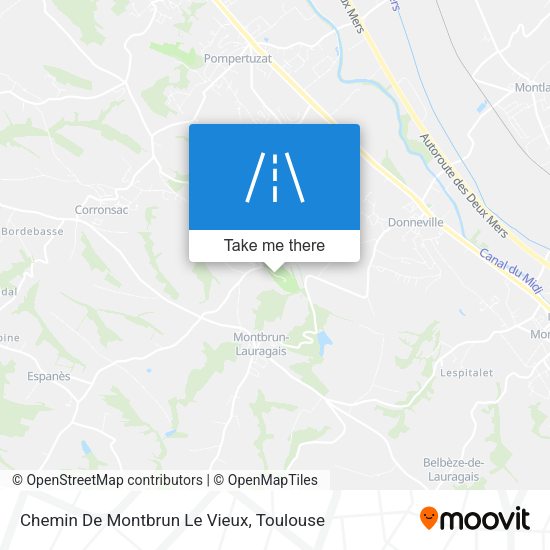 Chemin De Montbrun Le Vieux map