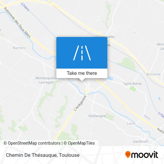 Chemin De Thésauque map