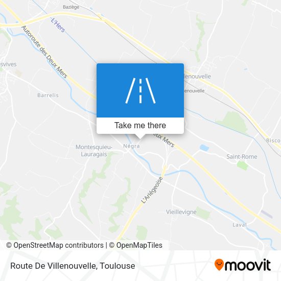 Route De Villenouvelle map
