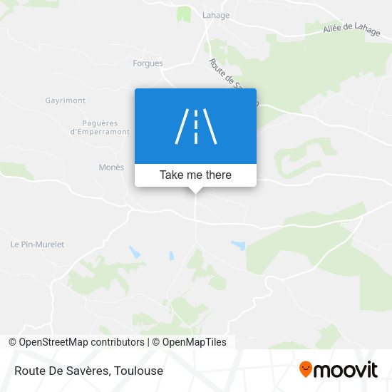 Route De Savères map